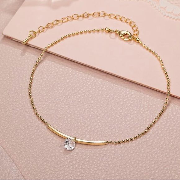 Bar and Charm Anklet - Picture 3 of 3